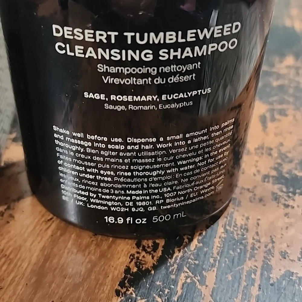 NEW TwentyNine Palms Desert Tumbleweed Cleansing Shampoo - 16.9 fl oz NIB